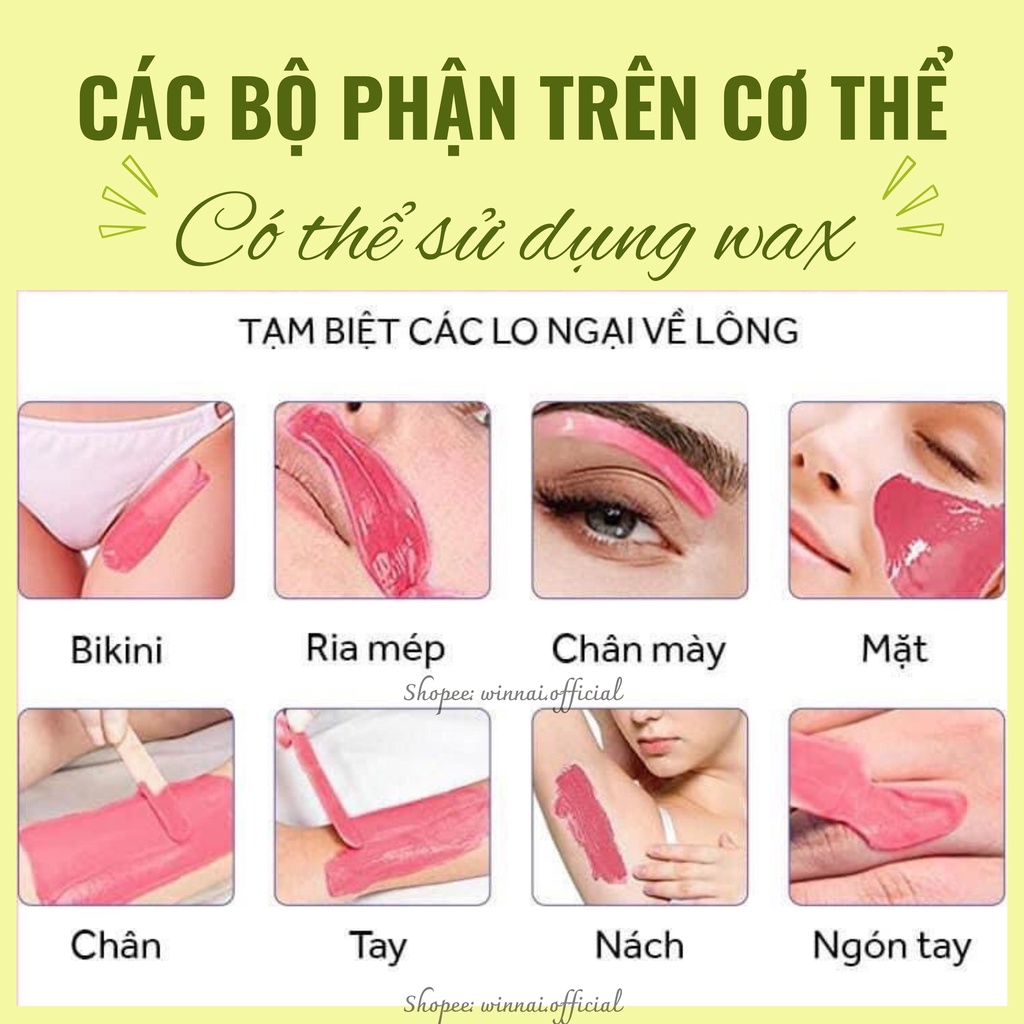 Sáp wax lông nóng Hard Wax Beans, sáp dừa cao cấp Coconut siêu bám lông, triệt tận gốc mọi loại lông hiệu quả