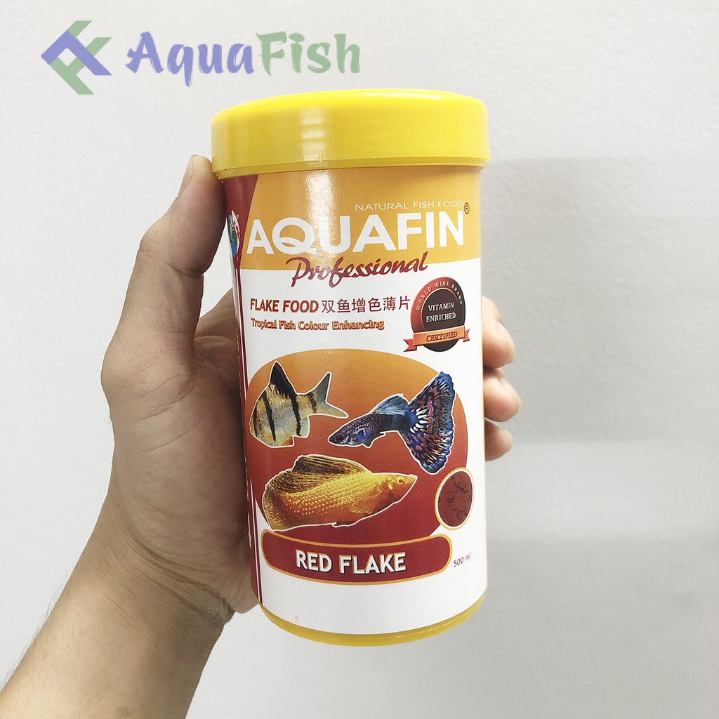 Combo 2 Lọ Thức Ăn Cho Cá Aquafin 500ml (thức ăn dạng lá mỏng cho cá thủy sinh)