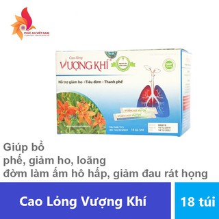 Cao Lỏng Vượng Khí - Giúp bổ phế, giảm ho, loãng đờm làm ấm hô hấp, giảm đau rát họng (Hộp 18 túi)