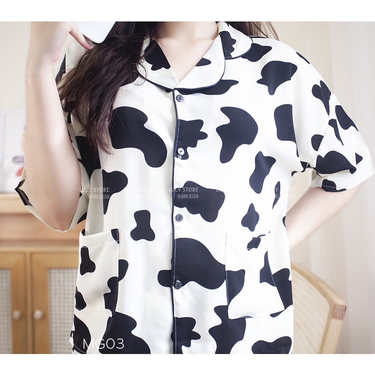 Đồ Bộ Cao Cấp - bộ ngủ pijama bò sữa nữ lụa mango hàng cao cấp vải mềm mịn chất mát thiết kế thời trang mặc mùa hè ở nhà | BigBuy360 - bigbuy360.vn