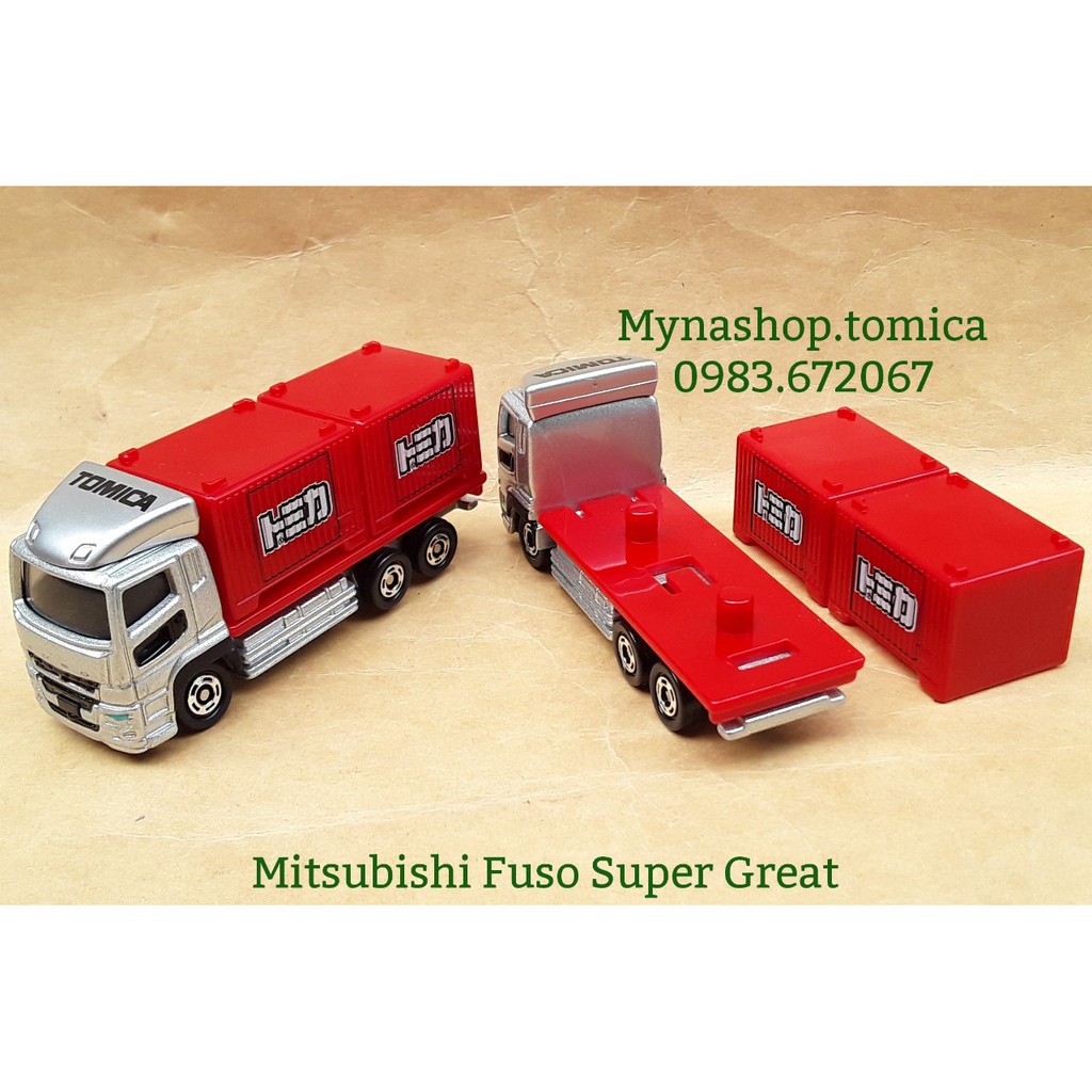 Xe mô hình tĩnh tomica không hộp - Mitsubishi Fuso Super Great