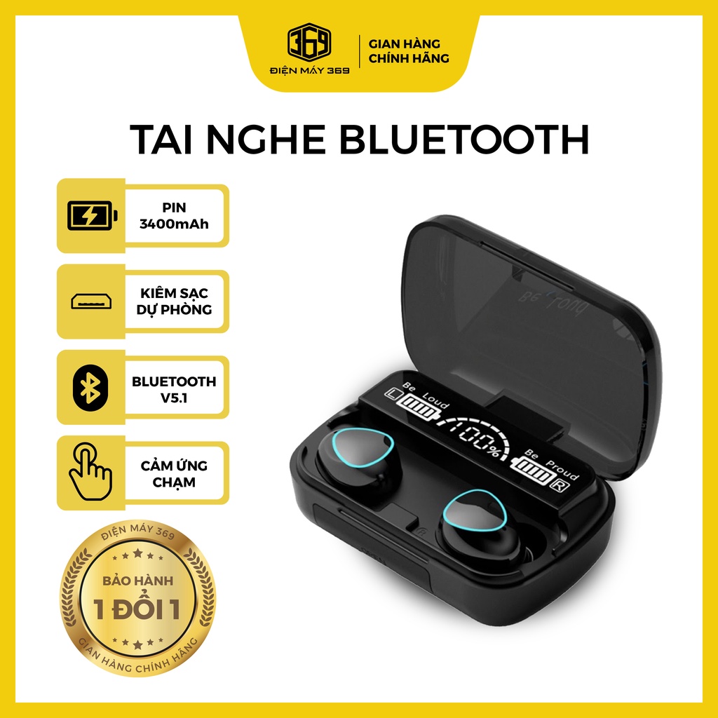 Tai Nghe Bluetooth M10 Pro Phiên Bản Nâng Cấp Pin Trâu, Nút Cảm Ứng Tự Động Kết Nối