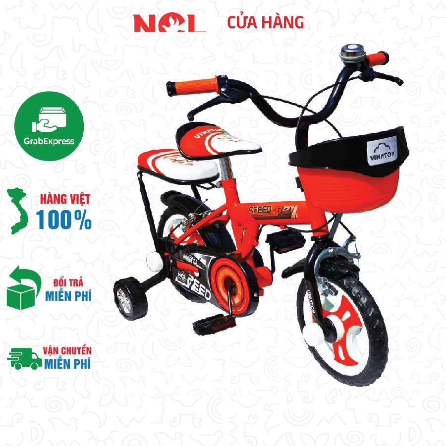 [LIFEMALL250156 - 12% đơn 250K] [Nhựa Chợ Lớn] Xe Đạp Trẻ Em 12 inch K103 - Cho Bé Từ 2 đến 4 Tuổi