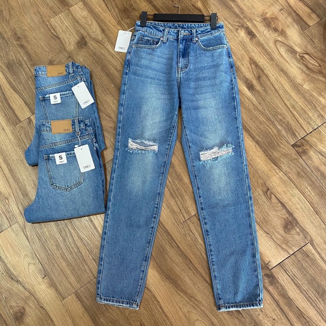 Quần SX BAGGY rách và Áo Croptop LEEVE TOP - Áo Color Top tay dài