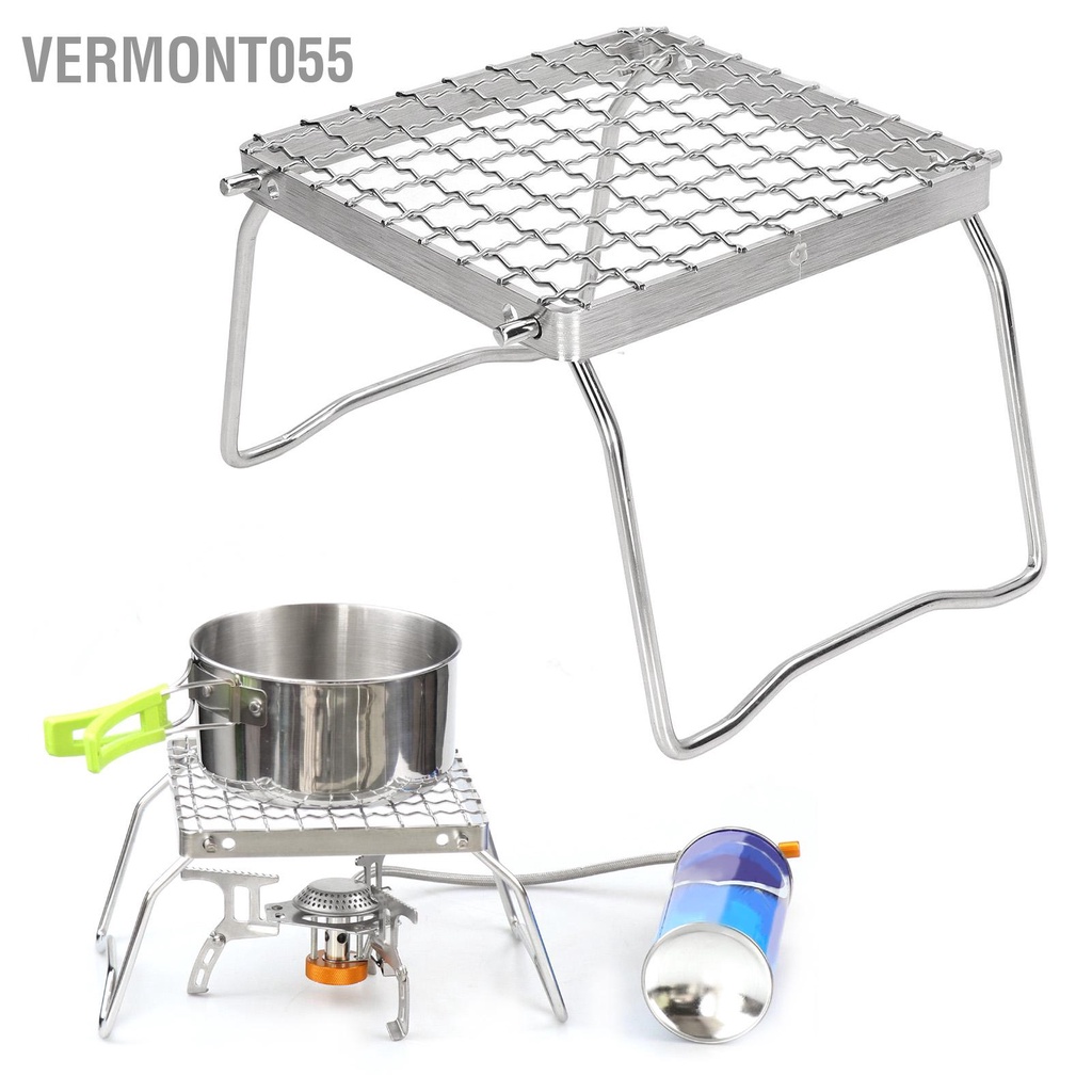 Có thể bán buôn Vỉ Nướng Mini Bằng Thép Không Gỉ Có Thể Gấp Gọn Tiện Dụng Mang Theo Du Lịch Cắm Trại vermont055 Hàng giao ngay