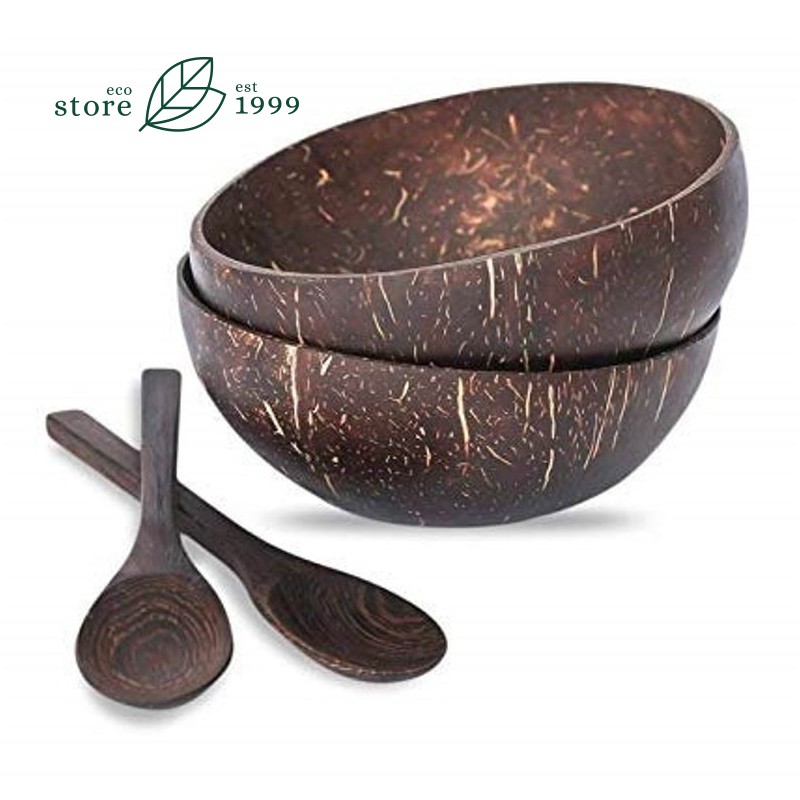 Bát gáo dừa thân thiện môi trường (Coconut bowl), bát trộn Salad, hoa quả dầm