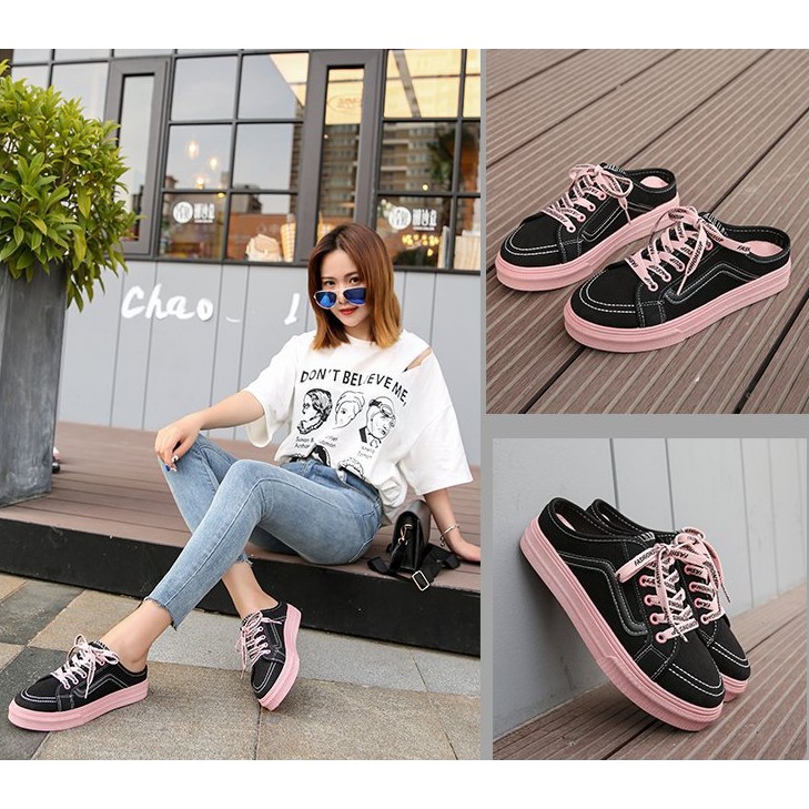 GIẦY Sục Thể Thao dây chữ hot trend 159 . shopminhkhoihn