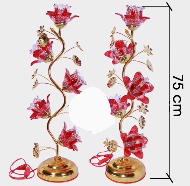 Combo 1 đôi đèn pha Lê 5 bông 75cm cao cấp