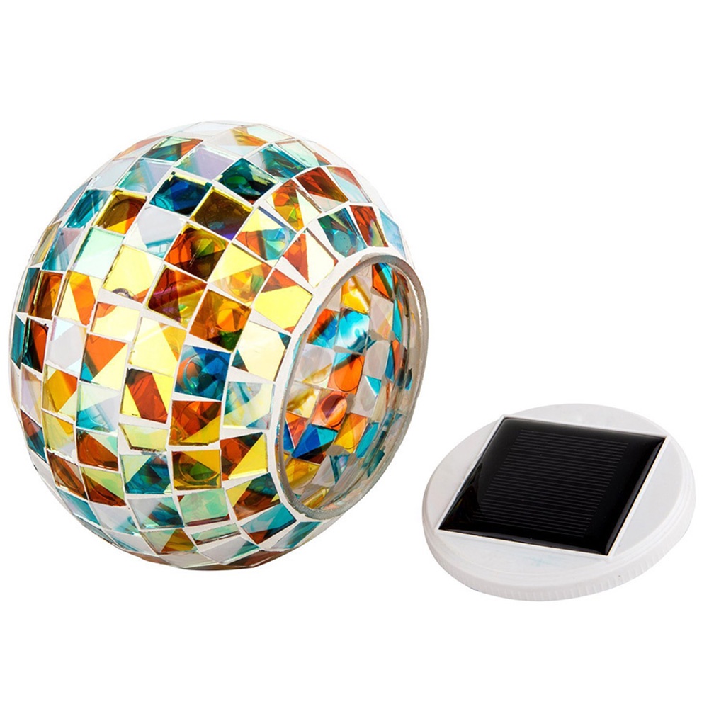 Đèn LED Năng Lượng Mặt Trời Hình Cầu Bằng Thủy Tinh Có Thể Thay Đổi Màu Sắc Trang Trí Sân Vườn