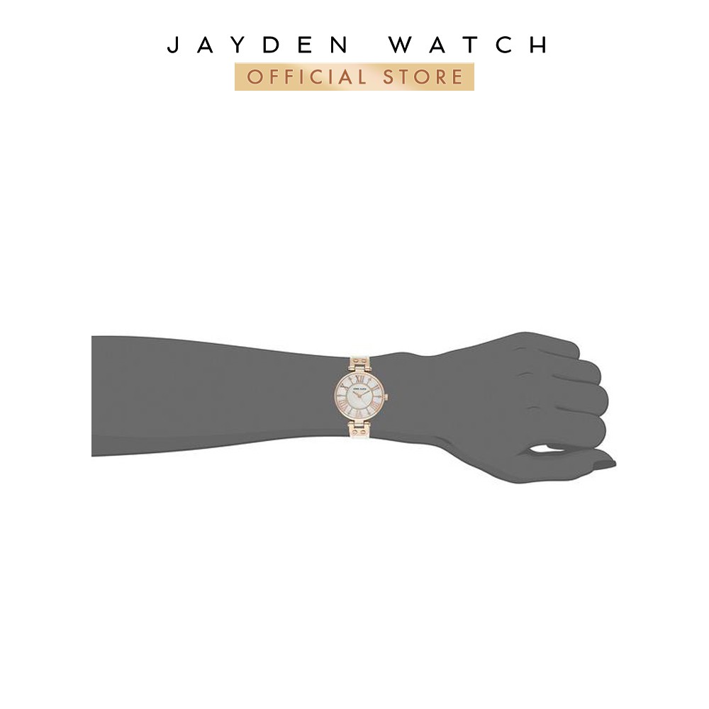 Đồng hồ Nữ Anne Klein 2718RGWT Rose Gold-tone White Leather strap 30mm