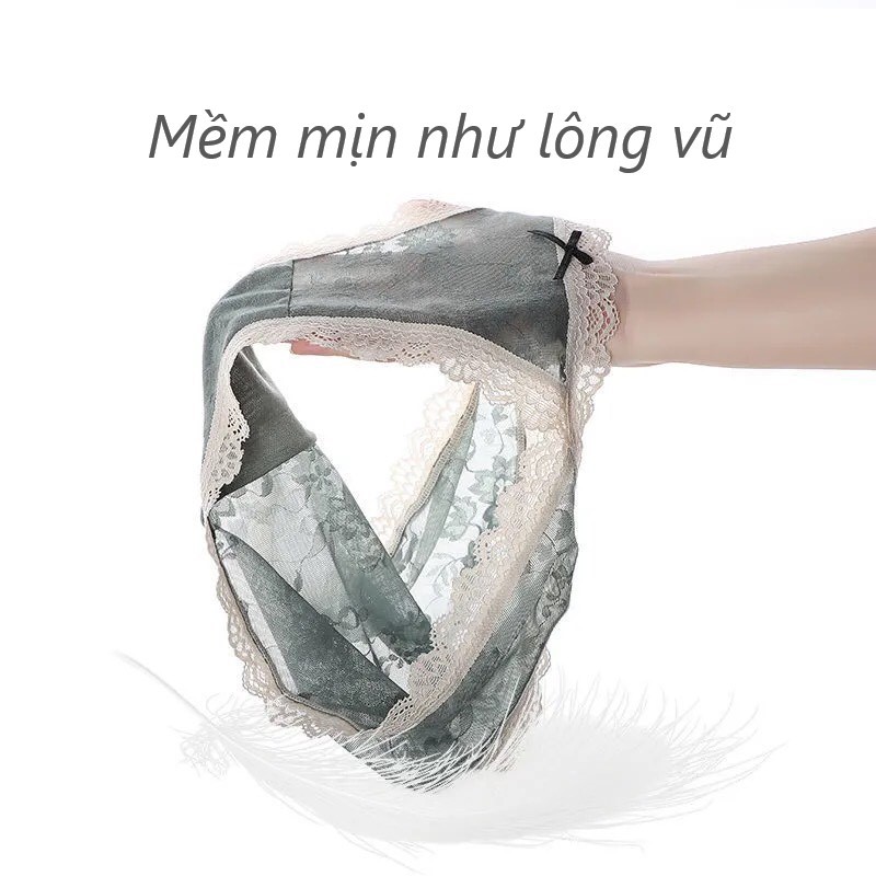 [ HÀNG CAO CẤP ] Quần lót ren su gấm Flowly, quần lót nữ sexy QR174