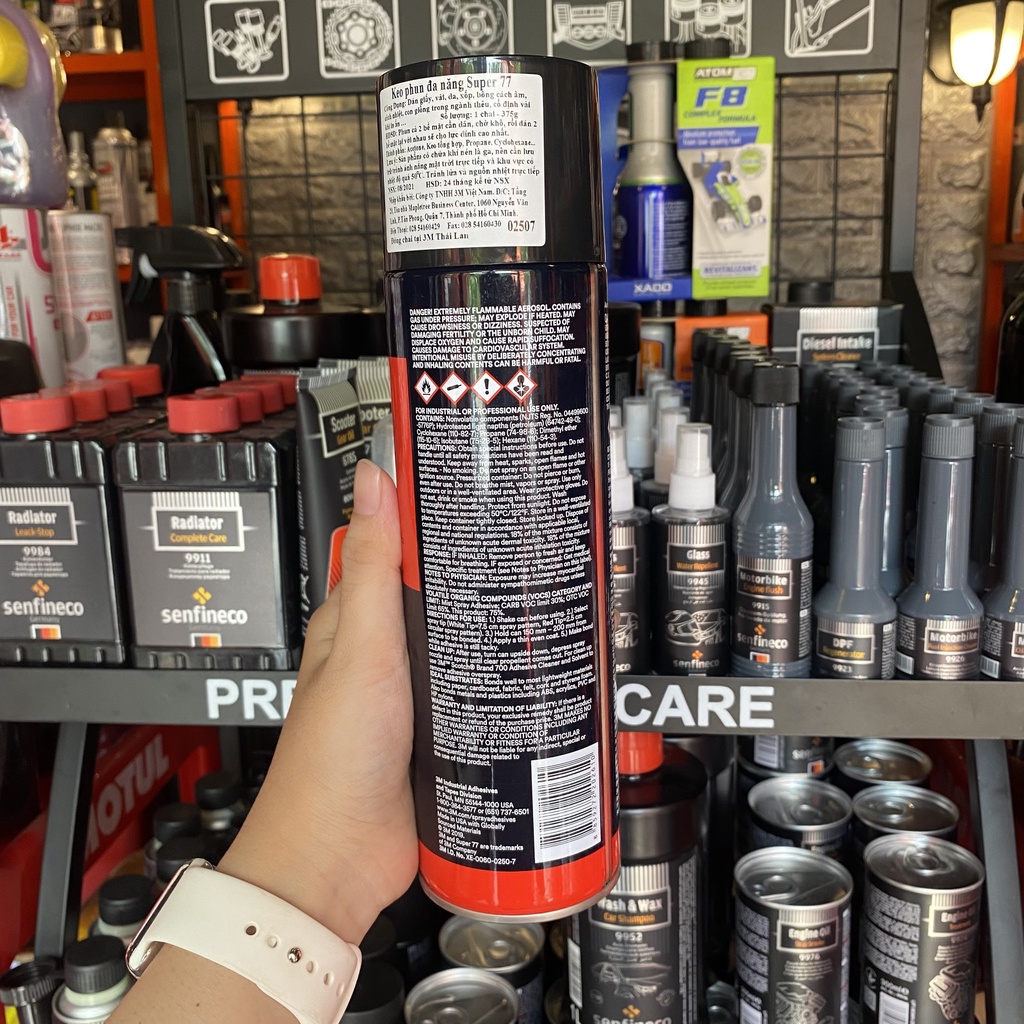 Keo Phun Xịt Đa Năng Chuyên Dán Các Vật Liệu Khác Nhau 3M 375g Super 77 Spray Adhesive chamsocxestore