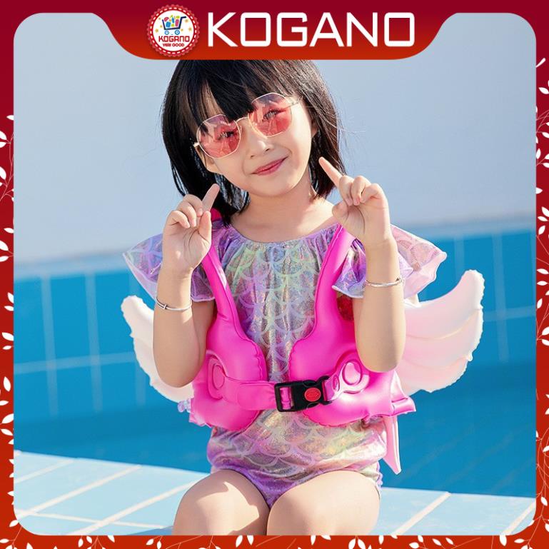 Phao Bơi Cho Bé KOGANO Phao Tập Bơi Cho Bé Có Khóa An Toàn Bơi Lội Hình Đôi Cánh Thiên Thần SS-001263