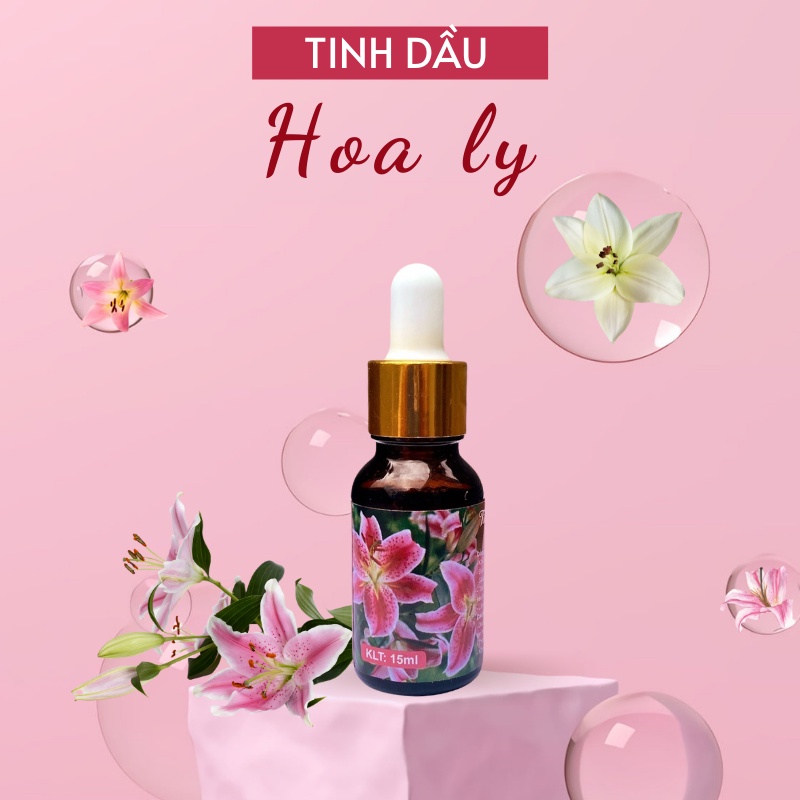 Tinh Dầu Thiên Nhiên Hoa Ly Nguyên Chất Dung Tích 10ML Xông Phòng, Toả Hương Thơm, Sạch Không Khí, Khử Mùi Diệt Khuẩn