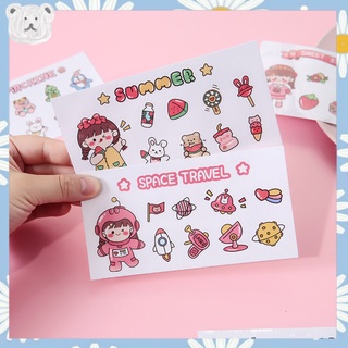 Sticker dễ thương hình cô gái, phi hành gia cute