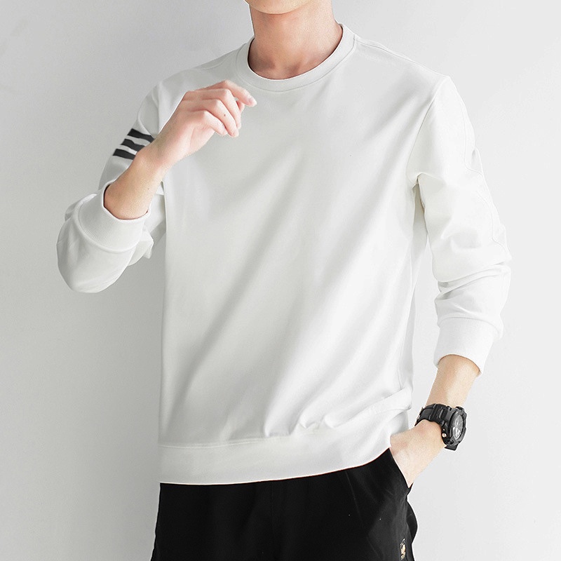 Áo thun nam 3 Vạch cổ tròn đẹp tay dài UNIFUN mã DP C chất vải cotton mềm mịn phong cách áo giữ ấm  giữ nhiệt áo sweater