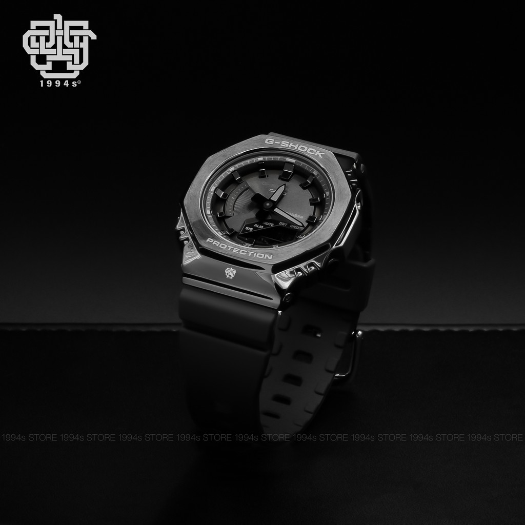 Đồng hồ nam/nữ Casio G-Shock GM-S2100 / GM-S2100B-8A chống va đập, chống nước 200m, size 40mm, hàng chính hãng