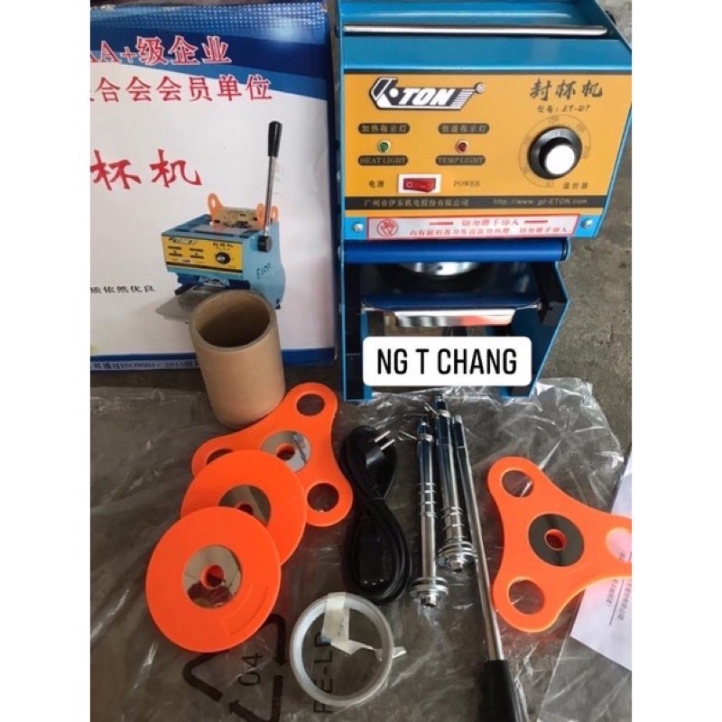 Máy dập nắp cốc ET-D7, dán miệng cốc nhựa