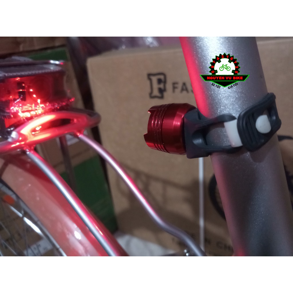 Đèn hậu xe đạp vỏ nhôm cao cấp - Rẻ nhất HN