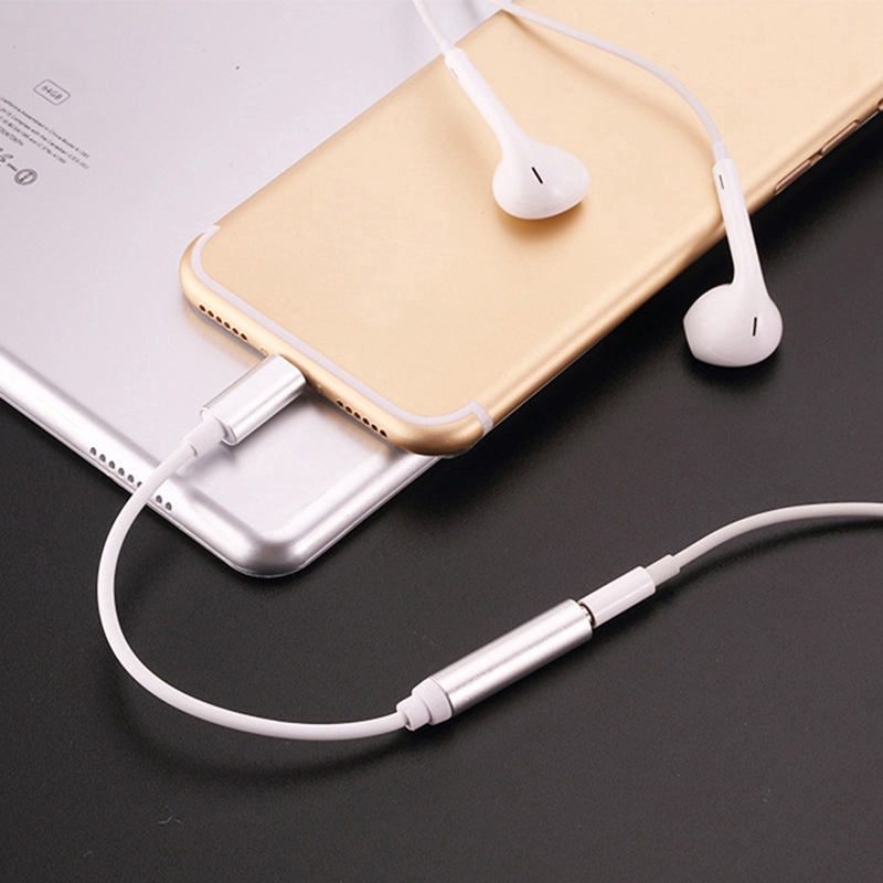 Đầu chuyển đổi kết nối tai nghe cổng 3.5mm thích hợp cho IP7 8 Plus X