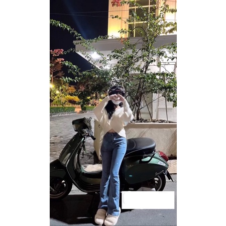 Quần ống loe flare Pants trendy nâng mông che khuyết điểm đùi to kéo dáng