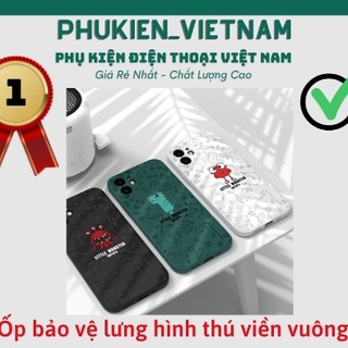 Ốp lưng viền vuông hình thú 👽👽👽👽 vui nhộn cho 6/6p/7p/x/xsm/11/11pm/12/12pm
