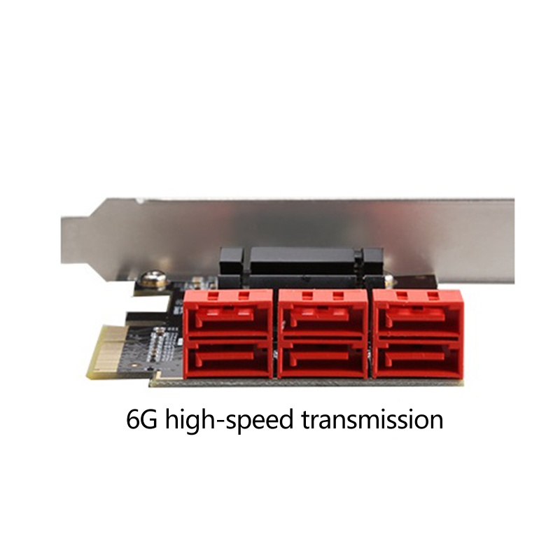 Thẻ Mở Rộng PCIe 3.0 6 Cổng 6 Gbps PCIe ASM1166 Chip Hỗ Trợ Windows Cho Ma