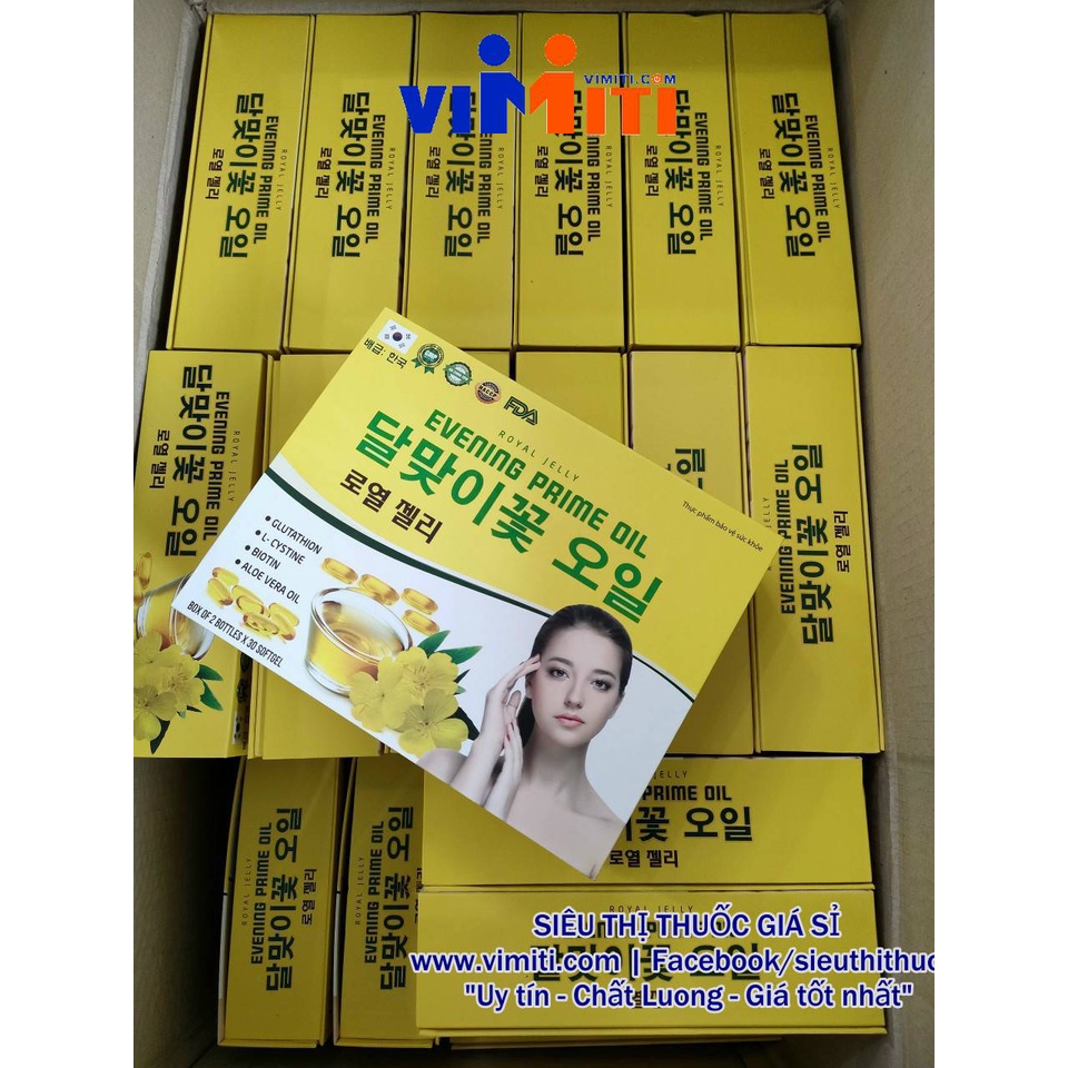 Viên uống giúp da đẹp, trắng sáng Hàn Quốc. Công dụng tốt Royal Jelly Evening Prime Oil