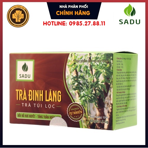 đinh lăng trà túi lọc sadu ⚜️FREESHIP⚜️ tăng cường tuần hoàn máu não