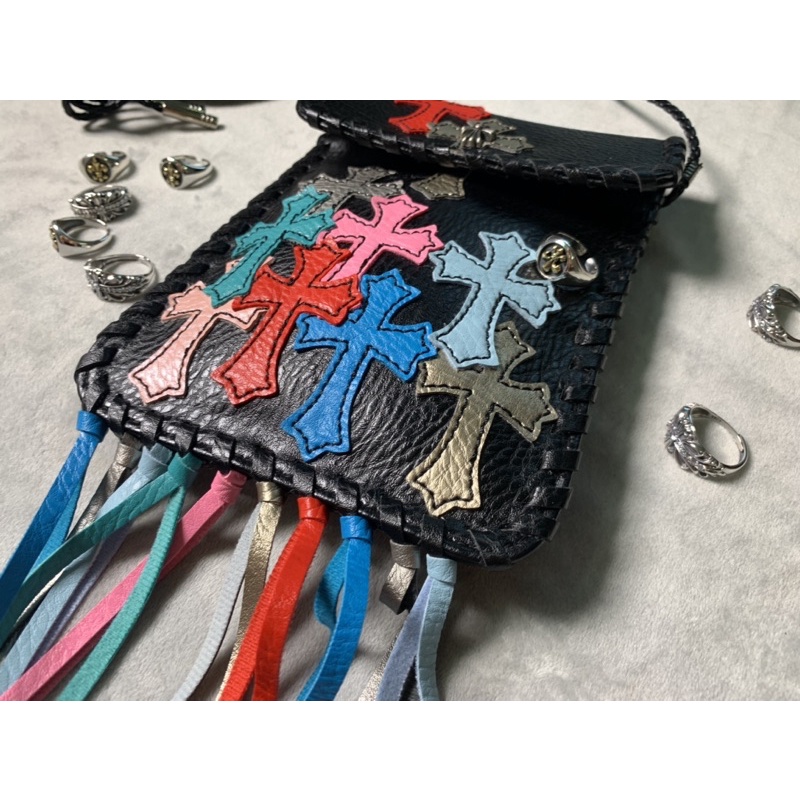 Túi mini bag Chrome Heart Multi Cross da PU cao cấp.