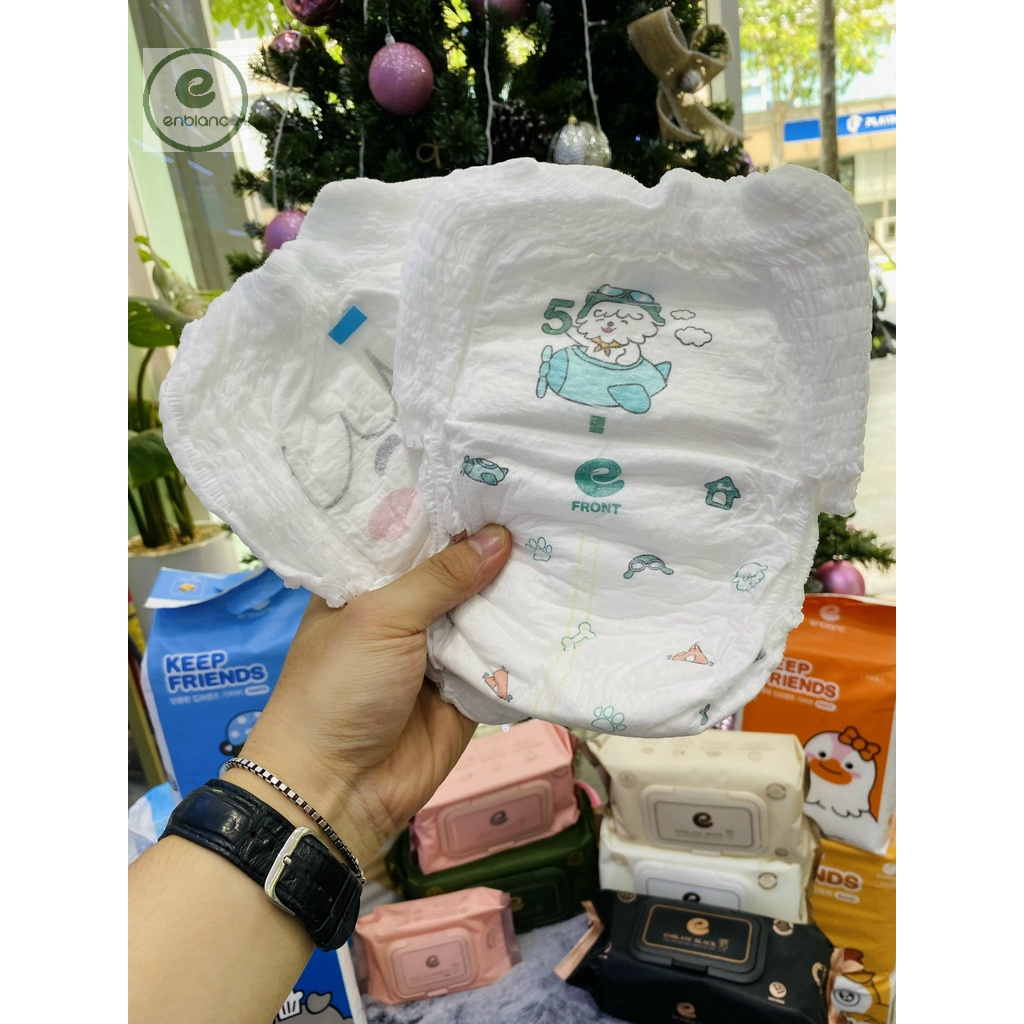 Set 2 Miếng Dùng Thử Tã Bỉm Quần Hàn Quốc Enblanc Keep Friends Cho Bé Size L,XL,XXL