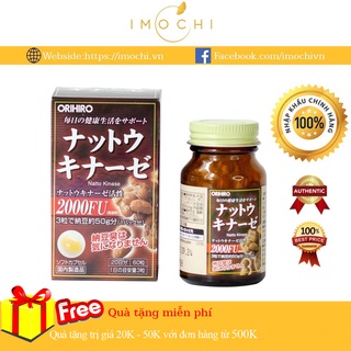 Viên Uống Chống Đột Quỵ Nhật Nattokinase 2000fu Orihiro Nhật bản 60 Viên (NHẬP KHẨU CHÍNH HÃNG)