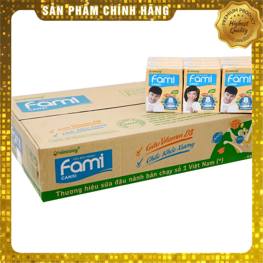 1 Thùng sữa đậu nành Hộp Fami Canxi 200m