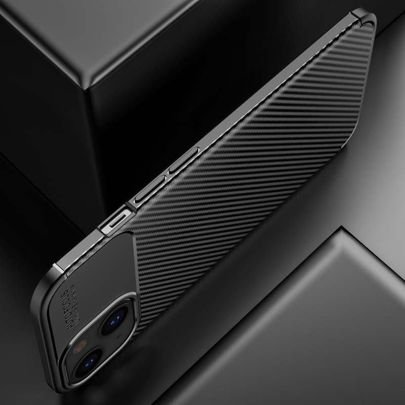 Ốp Điện Thoại TPU Mềm Sợi Carbon Tản Nhiệt Bảo Vệ Cho iPhone 13 12 11 Pro Max XR 7 8 Plus