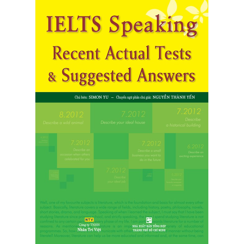 Sách - IELTS Speaking Recent Actual Tests & Suggested Answers