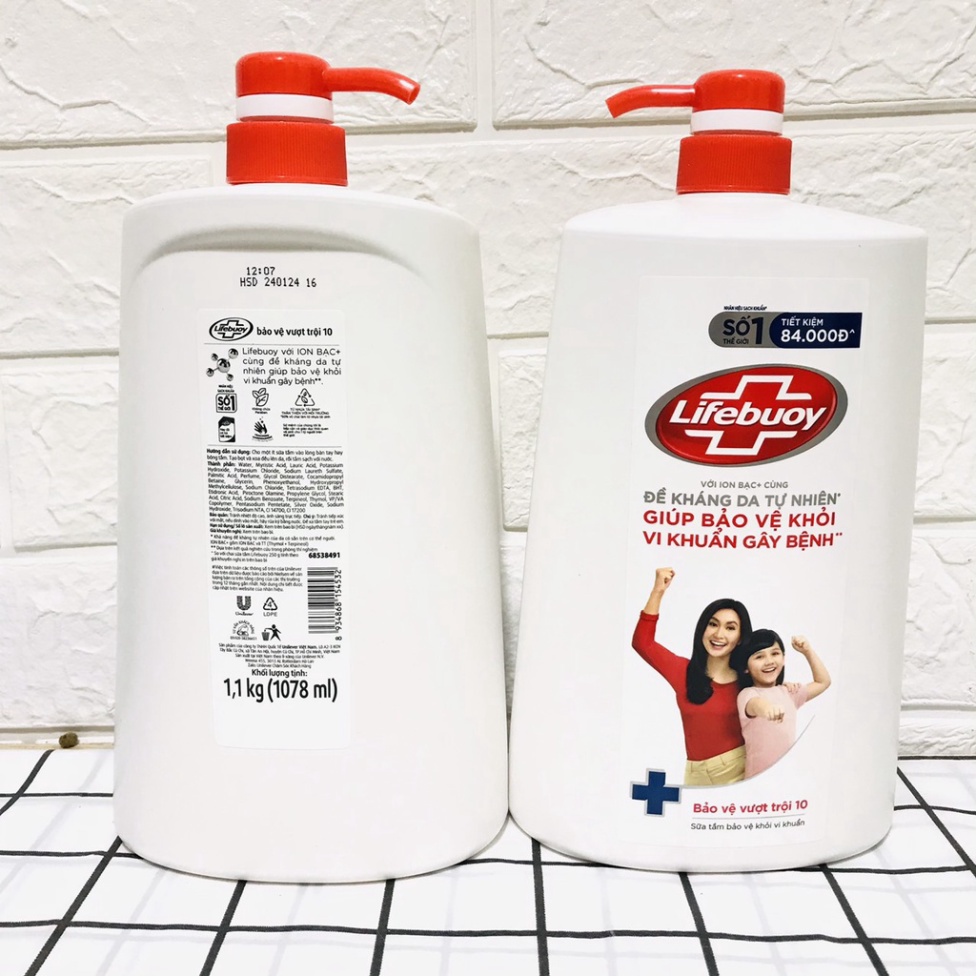 Sữa tắm Lifebuoy 1100g giúp bảo vệ khỏi 99.9% vi khuẩn và ngăn ngừa vi khuẩn lây lan trên da tốt nhất