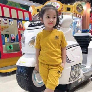 Freeship 99k TQ_Combo bộ cotton adidas bé gái