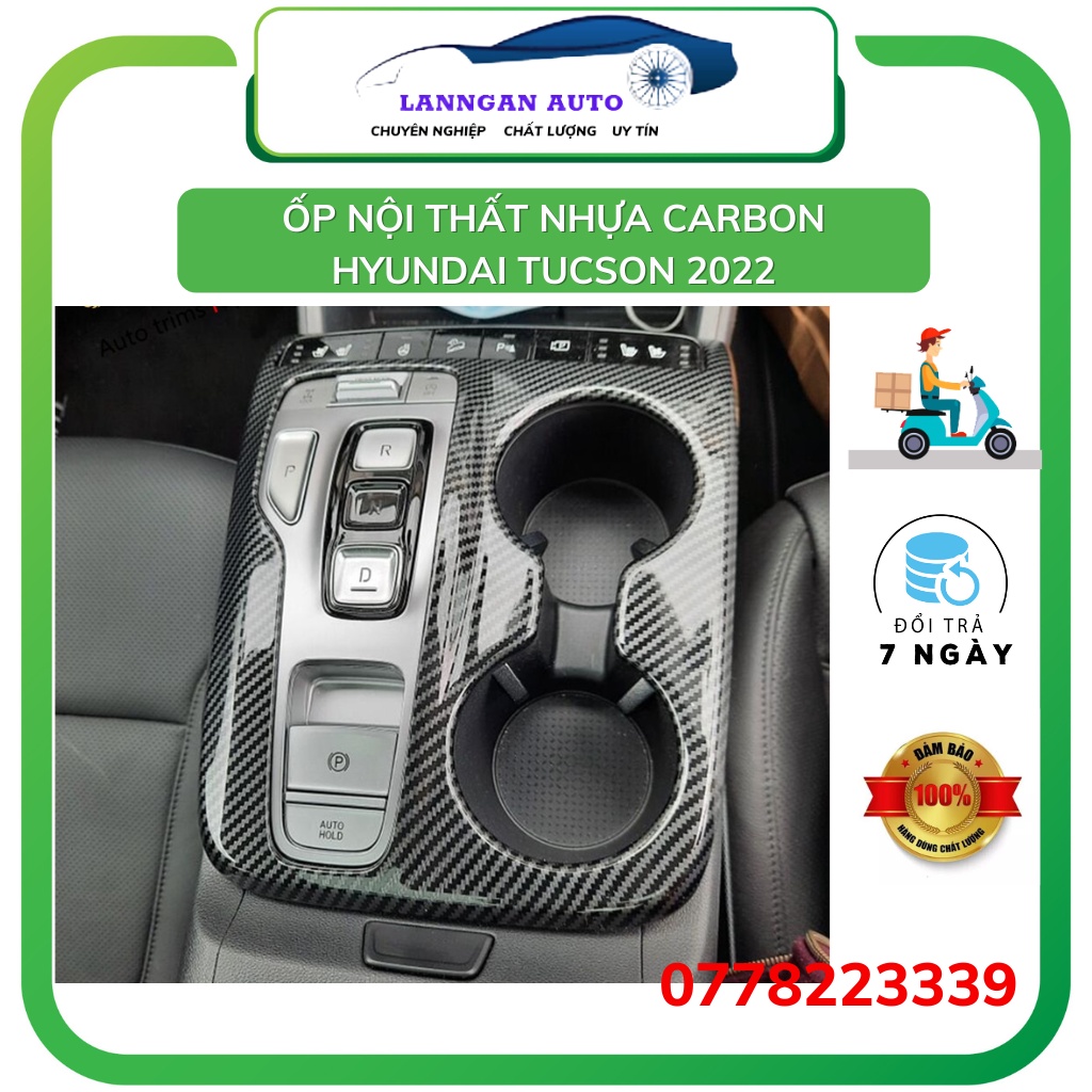 Ốp nội thất nhựa vân carbon Hyundai Tucson 2022, nhựa carbon abs siêu cao cấp