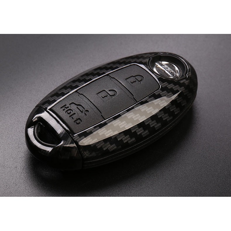 Ốp chìa khóa Nissan Navara, Xtrail - Bọc chìa khóa vân carbon cho xe ô tô M16