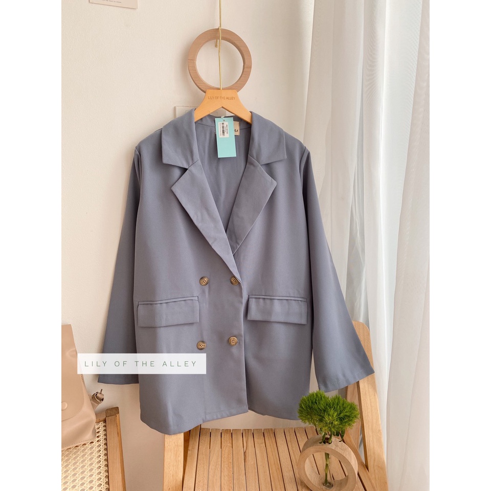 Áo blazer xanh 4 khuy túi nắp