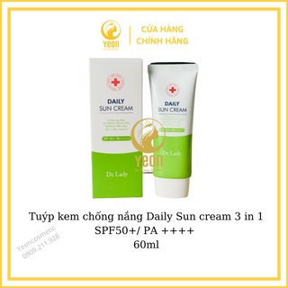 Tuýp kem chống nắng Daily Sun cream 3 in 1 SPF50+ PA ++++ 60ml_‼️ Mẫu Mới ‼️
