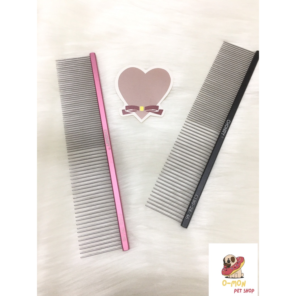 Lược cắt tỉa hãng Chonry nhẹ tay chải ăn lông răng dài chuyên dụng cho thợ spa thú cưng - OmonPet