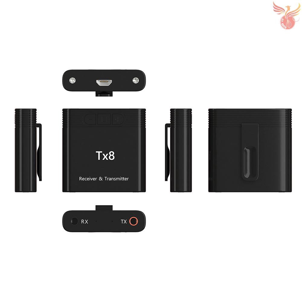 Bộ Chuyển Đổi Âm Thanh Tx8 2 Trong 1 Bluetooth 5.0 Cho Tv Pc Headphone Mp3 / Mp4