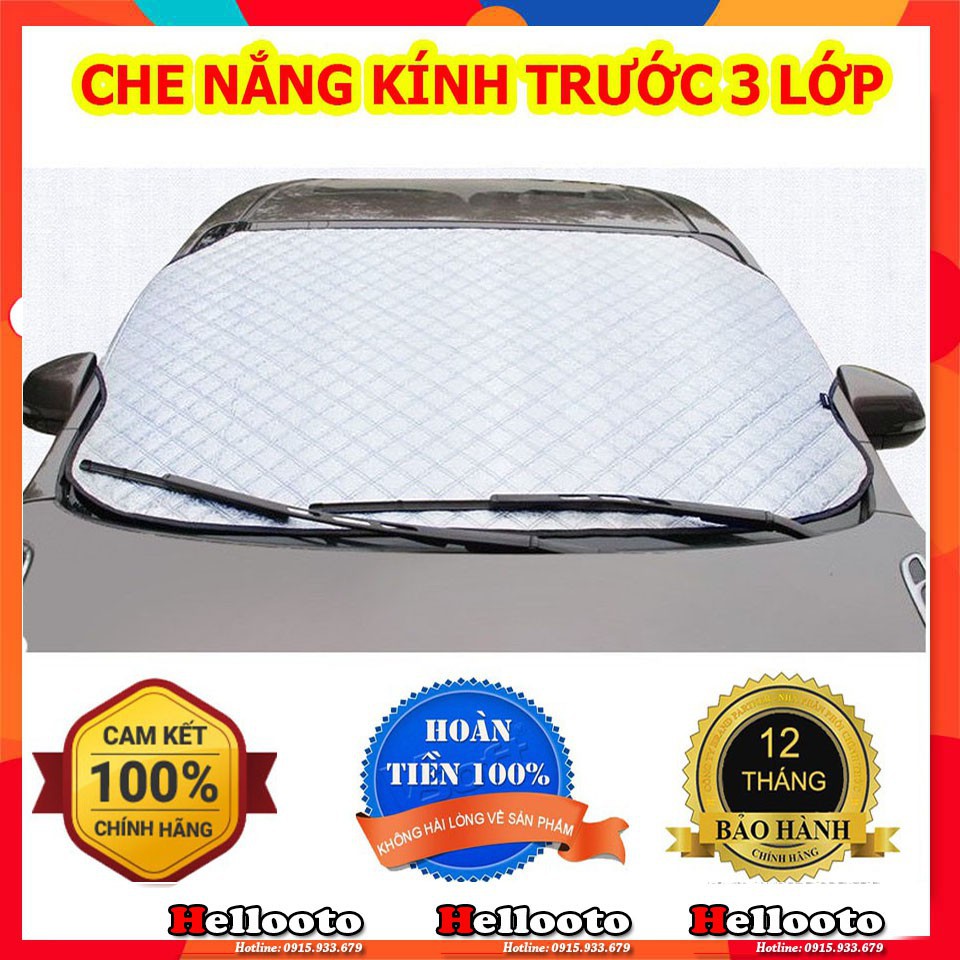 Bạt che nắng kính lái xe ô tô hàng dày phản quang 3 lớp - có ảnh thật 4.9