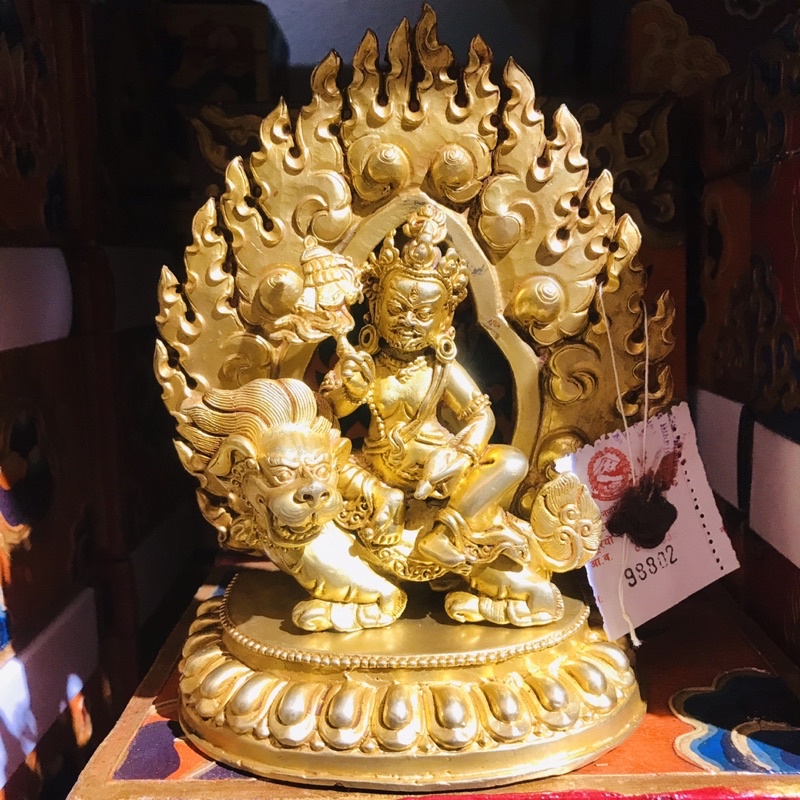 [PHÁP BẢO MINH CHÂU] TƯỢNG TÀI BÀO THIÊN VƯƠNG ĐỒNG NEPAL 17cm - ĐẸP TINH XẢO