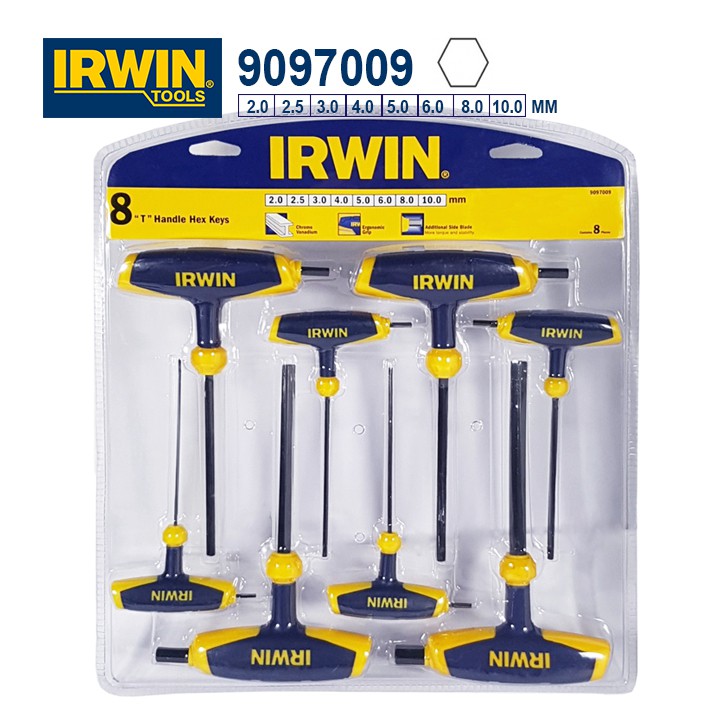 Bộ Lục Giác Chữ T 8 Chi Tiết Irwin 9097009