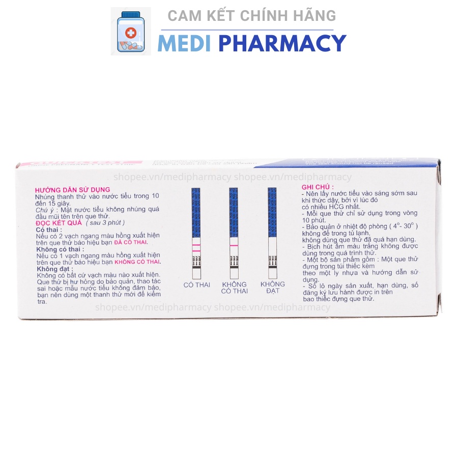 Que Thử Thai 2 vạch Quick Test - Hộp 1 que
