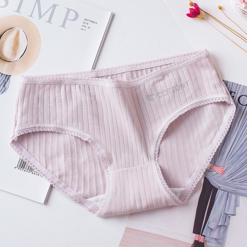 Combo 4 quần lót nữ gân tăm ❣️FREESHIP❣️  chất liệu cotton thấm hút mồ hôi