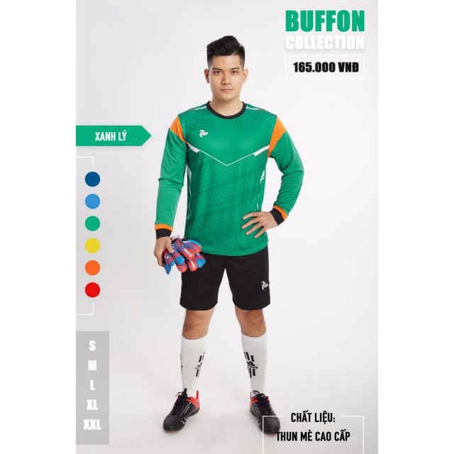 Áo thủ môn không logo thiết kế JP - BUFFON vải mè Thái cao cấp 6 màu