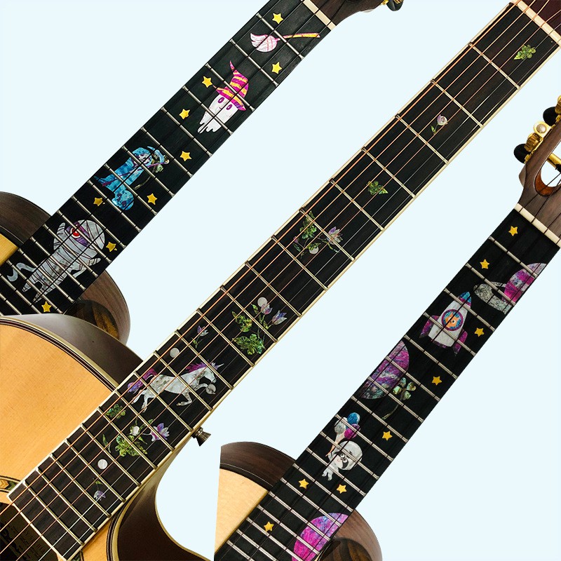 Dán cần đàn guitar cực độc - Giả Khảm Mẫu 2019 – Sticker Inlay Guitar